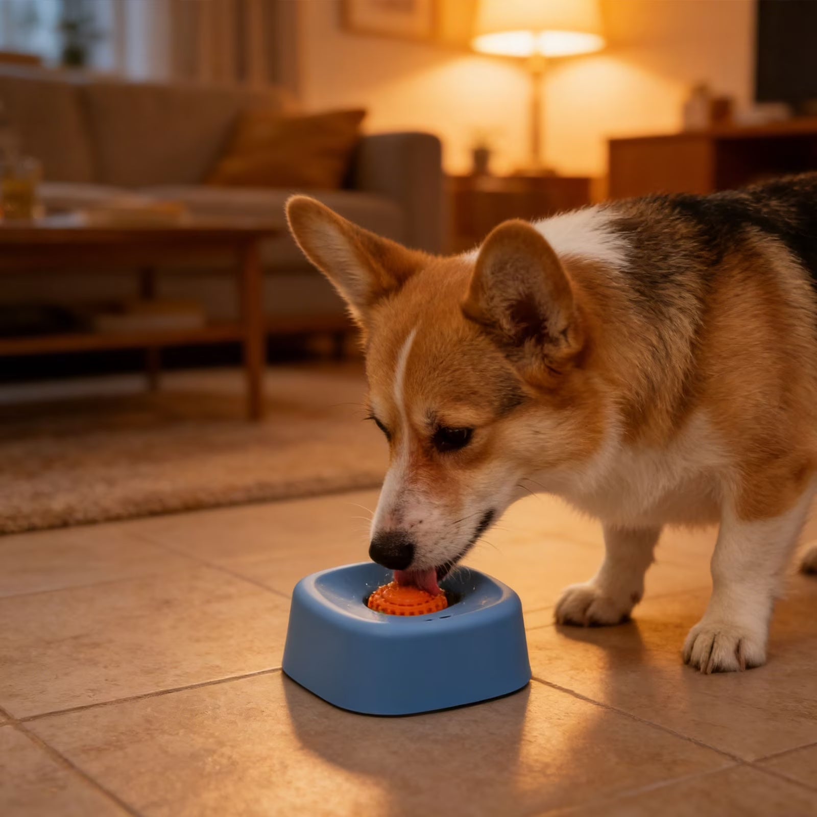 Dog Lick Bowl with Rolling Ball Slow Feeder Liquid Dog Bowl Anti-Slip Dog Licking Bowl with Ball for Bone Broth Yogurt Anxiety Relief Enrichment Feeding Lick Bowl for Small Medium Large Dogs