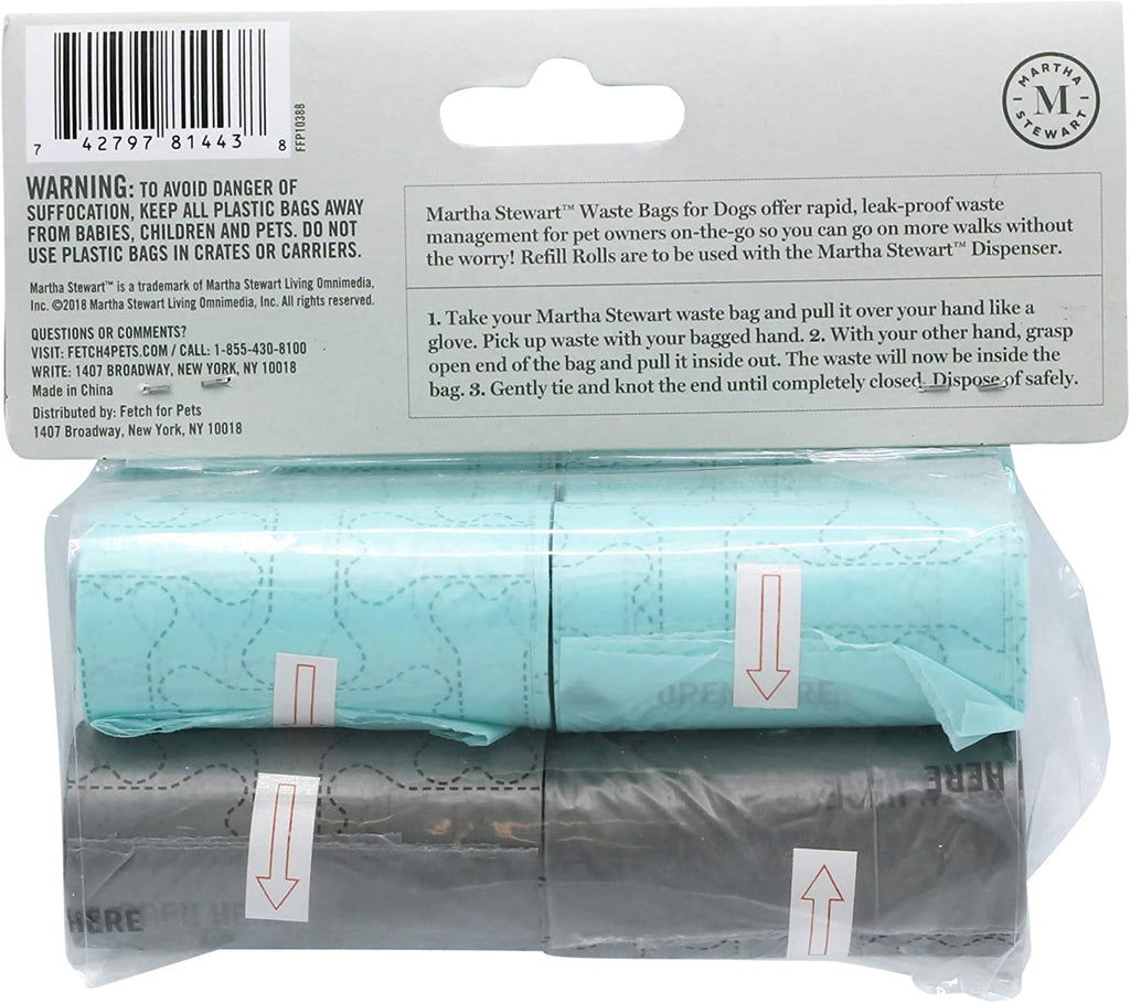for Pets Pet Poop Waste Bags | 120 Large Unscented Doggie Bags for a Quick Cleanup | Tear-Resistant Dog Waste Bags, 8 Rolls, FF10388
