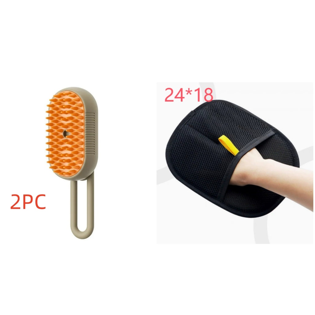 3-in-1 Electric Spray Cat and Dog Steam Brush for Grooming and Hair Removal