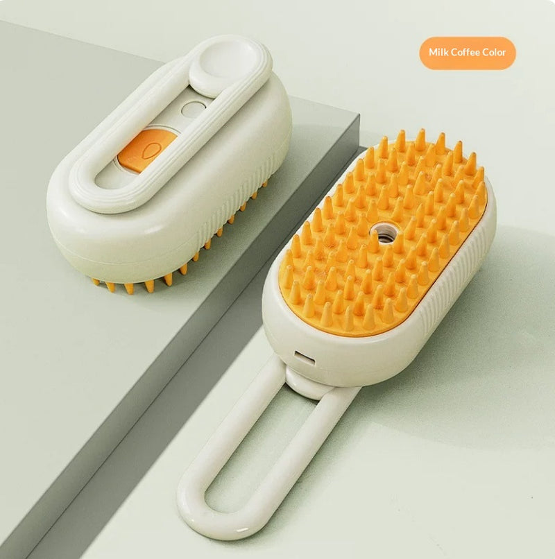 3-in-1 Electric Spray Cat and Dog Steam Brush for Grooming and Hair Removal