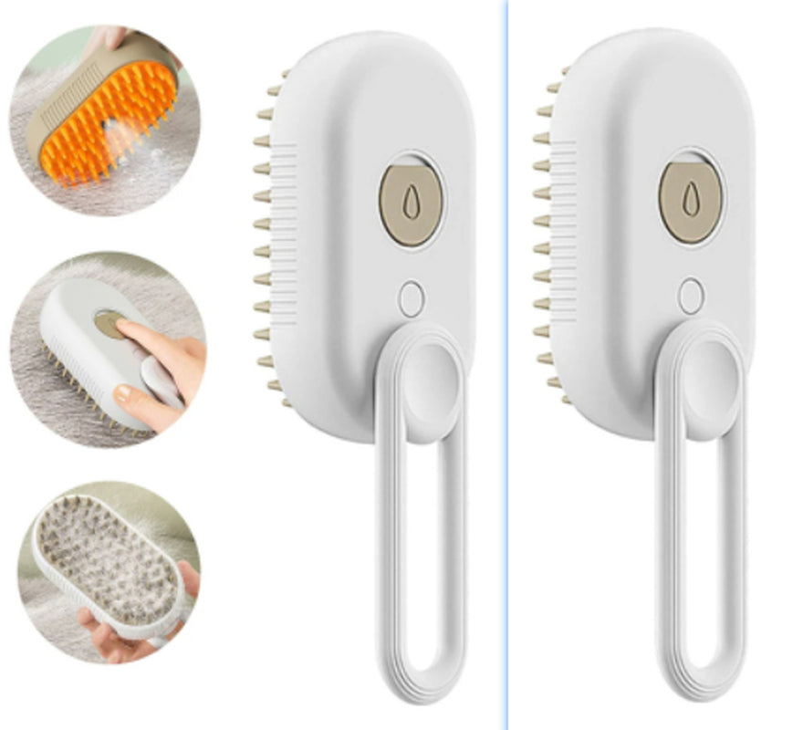 3-in-1 Electric Spray Cat and Dog Steam Brush for Grooming and Hair Removal