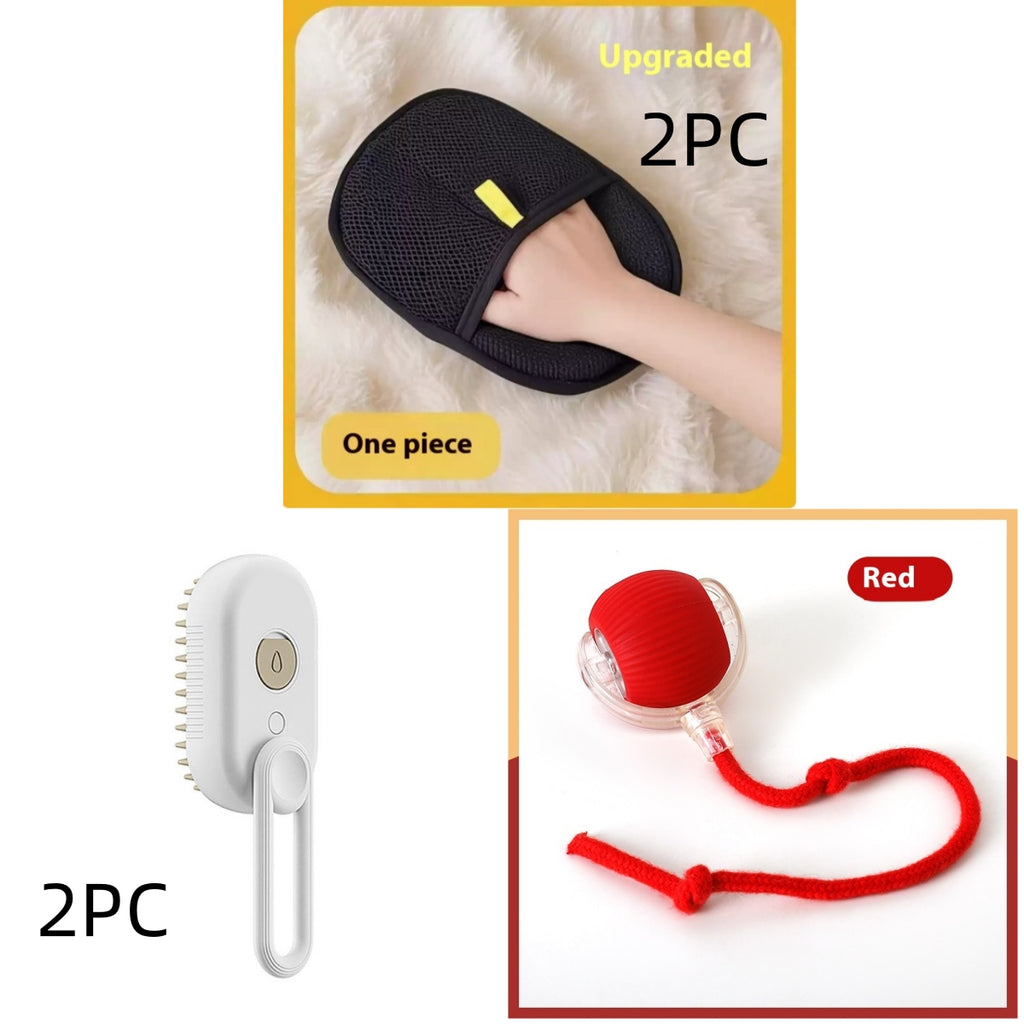 3-in-1 Electric Spray Cat and Dog Steam Brush for Grooming and Hair Removal