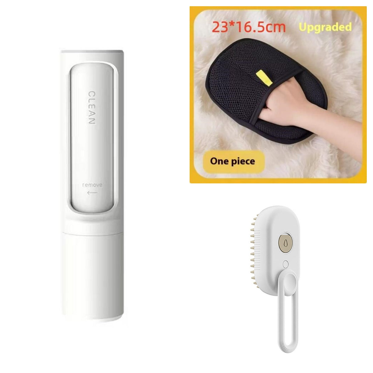 3-in-1 Electric Spray Cat and Dog Steam Brush for Grooming and Hair Removal