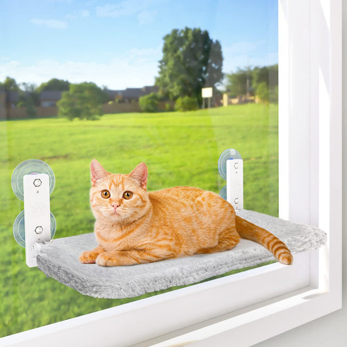 Cordless Indoor Cat Hammock Window Perch - Foldable and Convenient Pet Seat